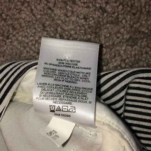 Express Women's Striped Trousers in Black and White - Picture 4 of 4